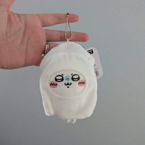 Authentic Chiikawa Momonga Cuttlefish/Squid Keychain Plush Strap - Picture 1 of 3